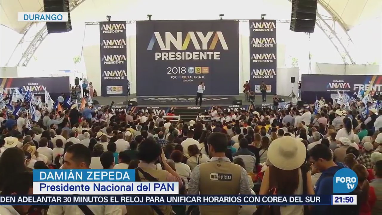 Damián Zepeda confía en el triunfo de Anaya en Durango