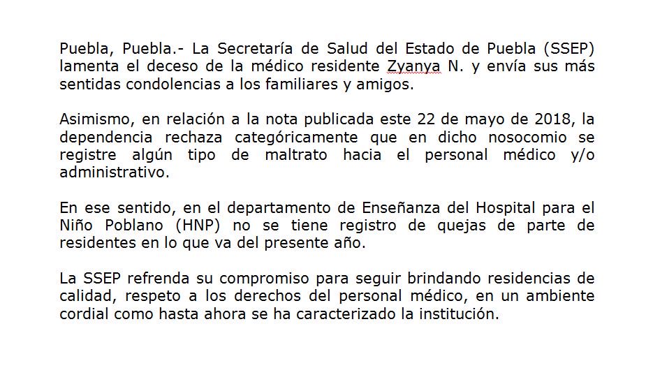 Zyanya-Estefanía-Figueroa-Hospital-Niño-Poblano-Pediatra-Suicidio