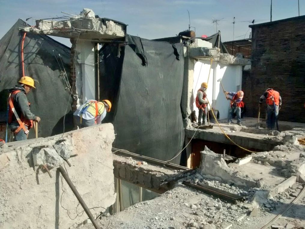 Termina demolición de edificio en Tlalpan afectado por sismo