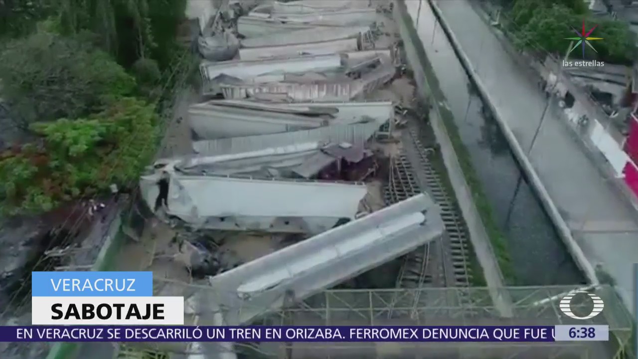 Denuncian sabotaje tren que descarriló en Veracruz