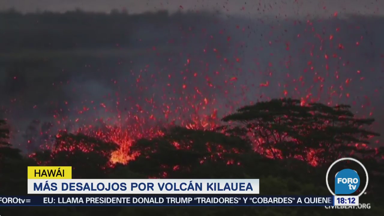 Desalojan Miles Nuevas Fisuras Volcán Kilauea,