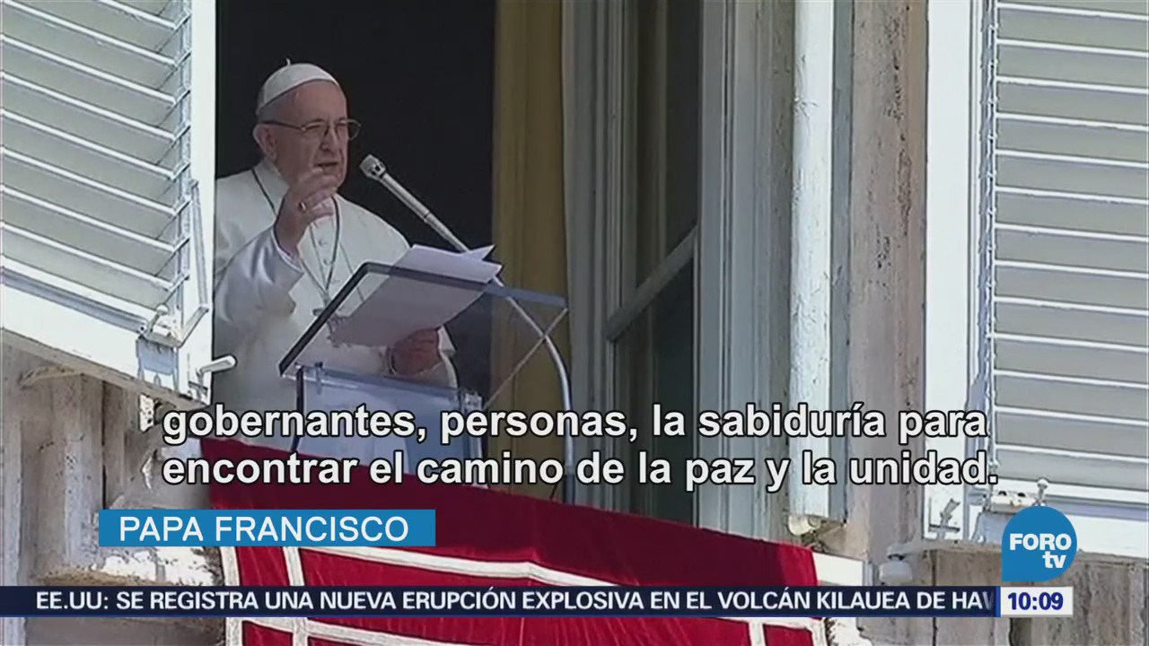 El papa Francisco pide por la paz de Venezuela