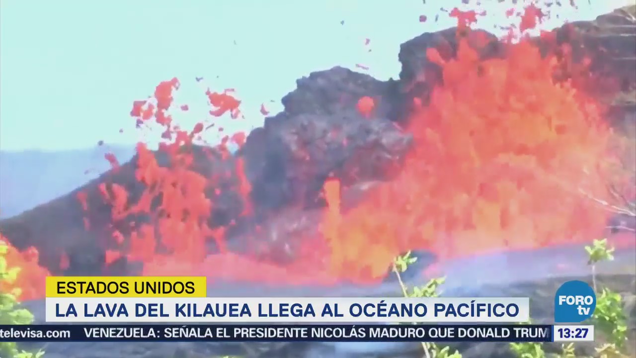 En Hawái, la lava del volcán Kilauea llega hasta el océano Pacífico
