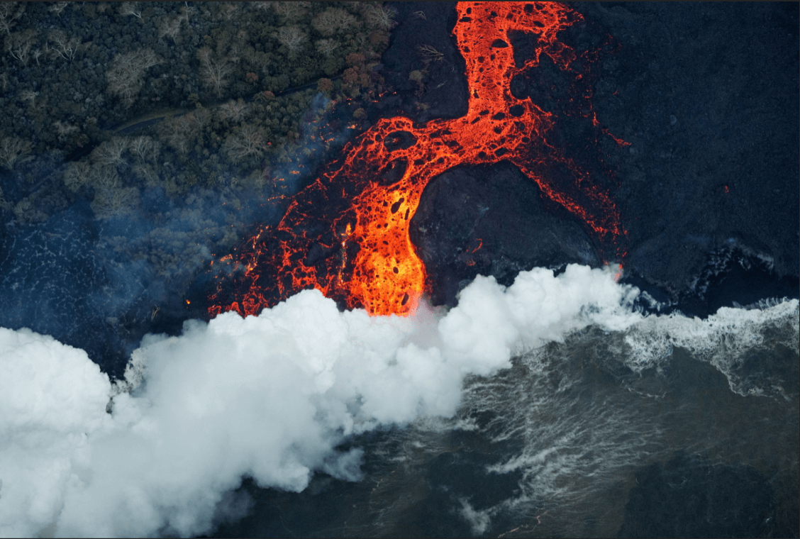 Imagen, Rios Lava, Kilauea, Espacio, ESA, Imagen Satelital