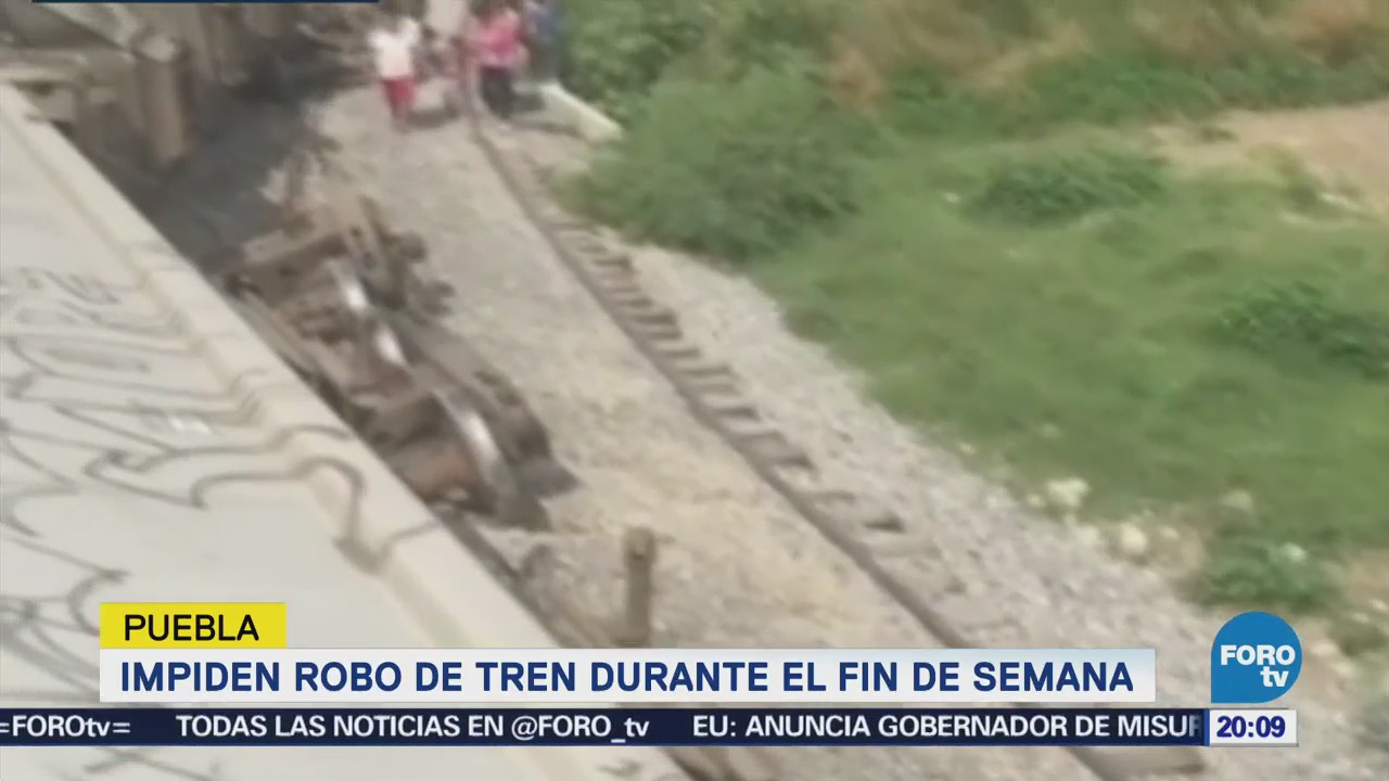 Impiden robo de tren en Puebla