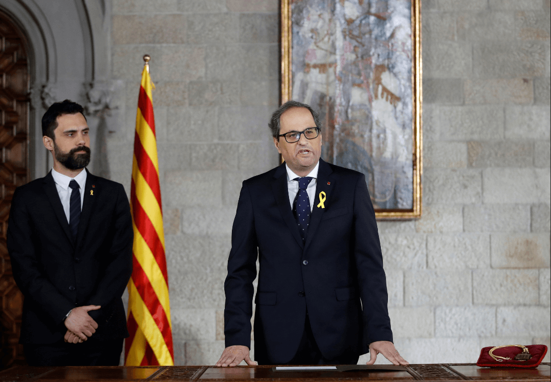 Joaquim Torra jura como nuevo presidente de Cataluna