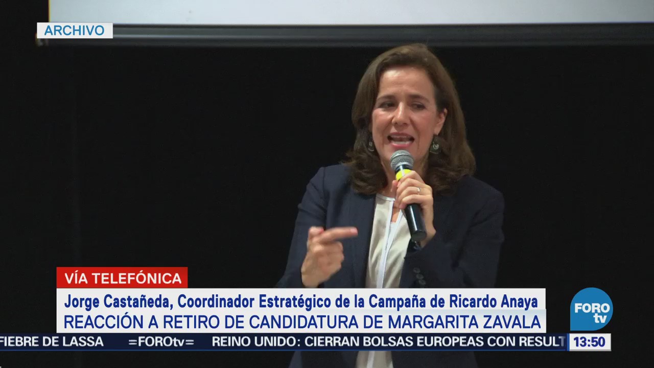 Jorge Castañeda celebra decisión de Margarita Zavala