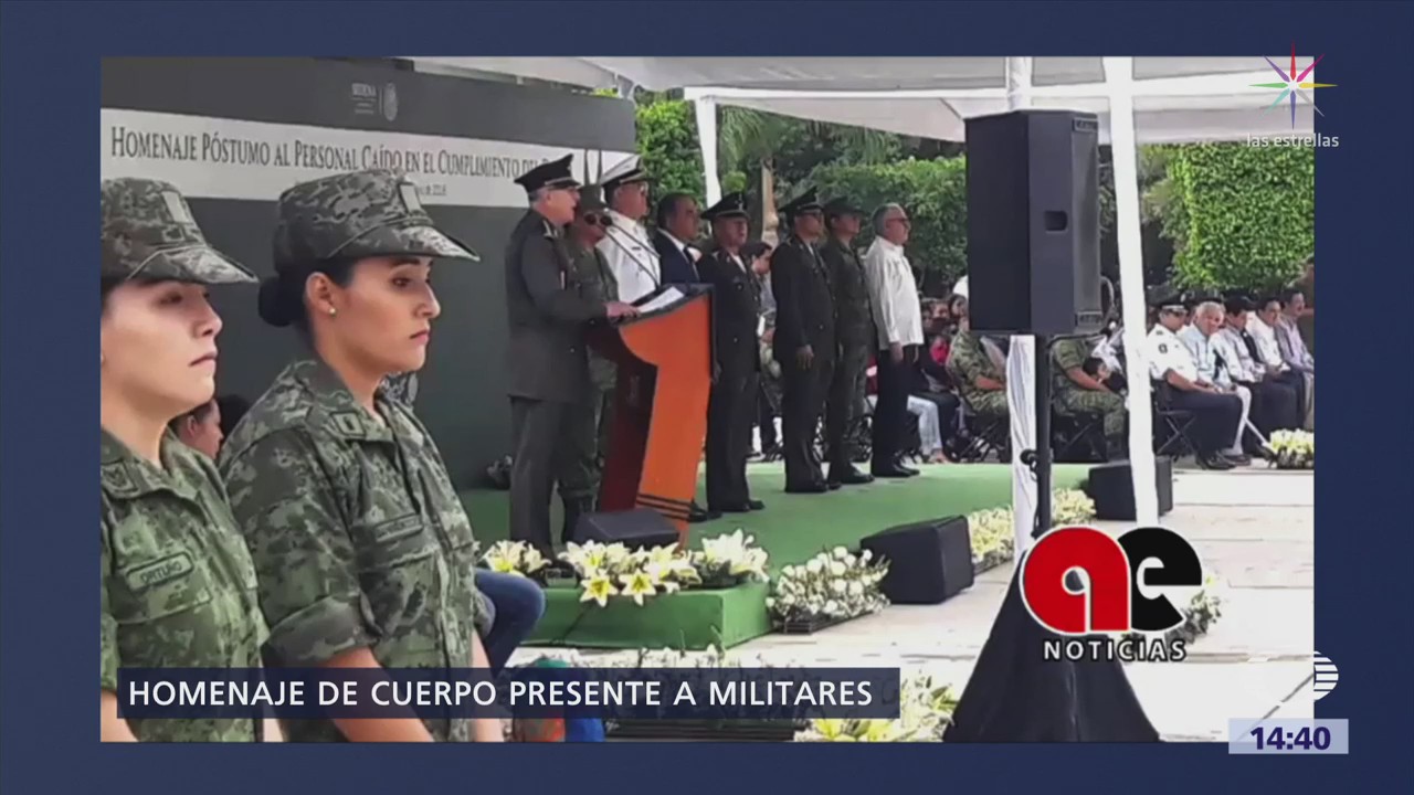 Rinden Homenaje Cuerpo Presente Soldados Asesinados Coyuca De Catalán, Guerrero