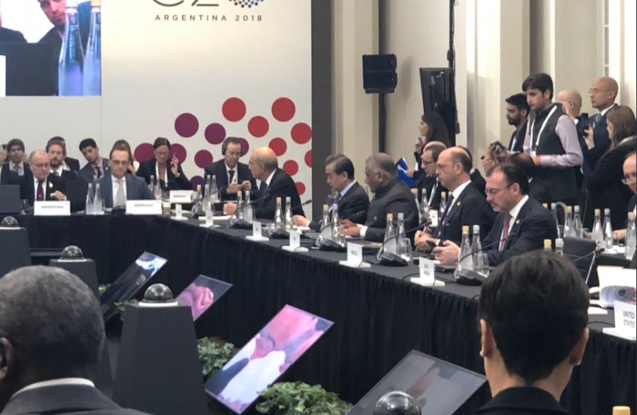 El secretario de Relaciones Exteriores, Luis Videgaray, participó en la reunión de cancilleres del G20 y en la que se analizaron los desafíos del actual escenario internacional. (Twitter/ @SRE_mx)