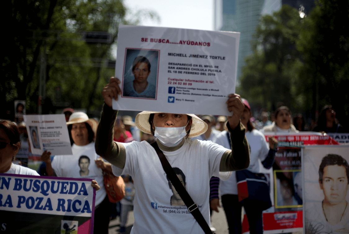 Madres de centroamericanos desaparecidos marchan en la CDMX