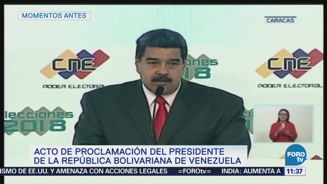 Maduro es proclamado presidente de Venezuela por seis años más