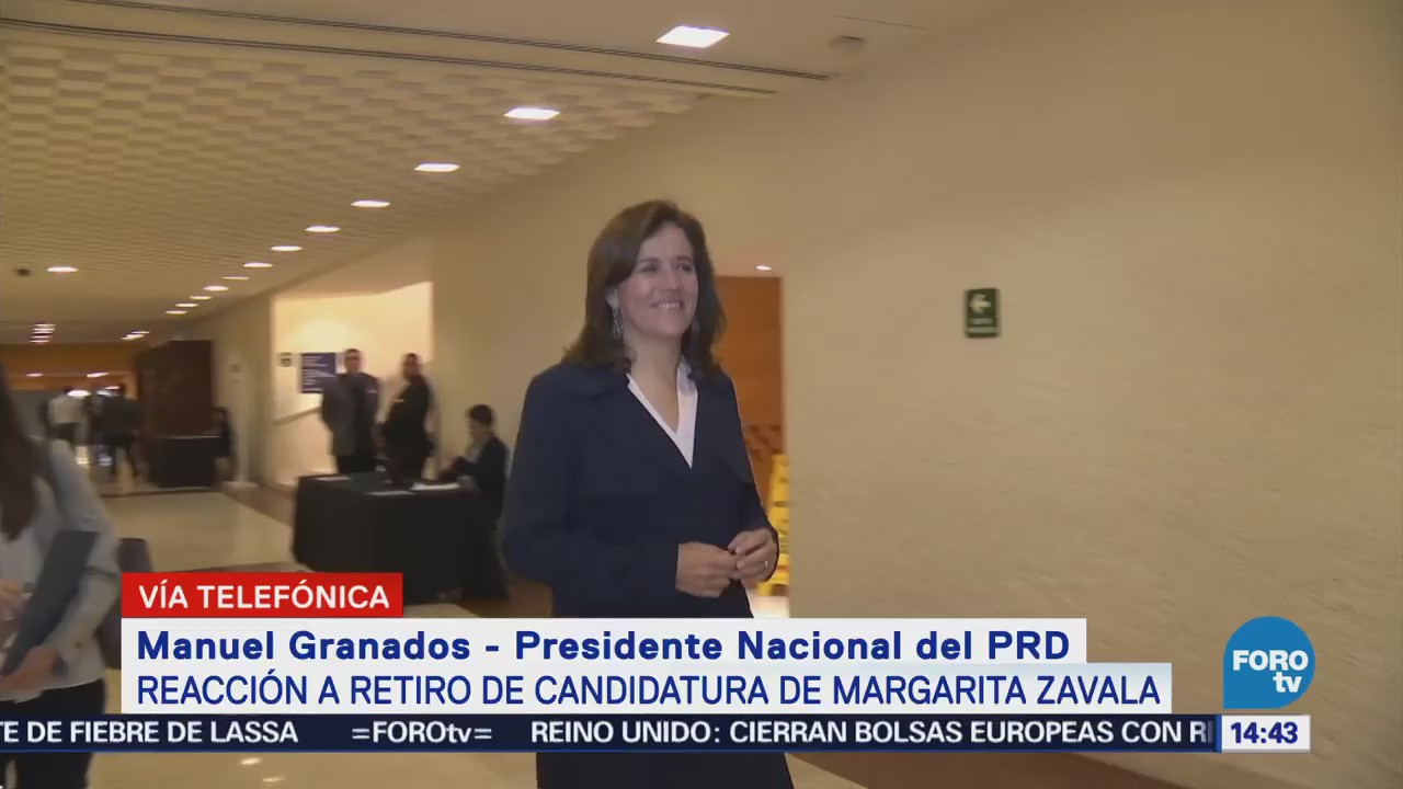 Manuel Granados reconoce trabajo de Margarita Zavala como candidata