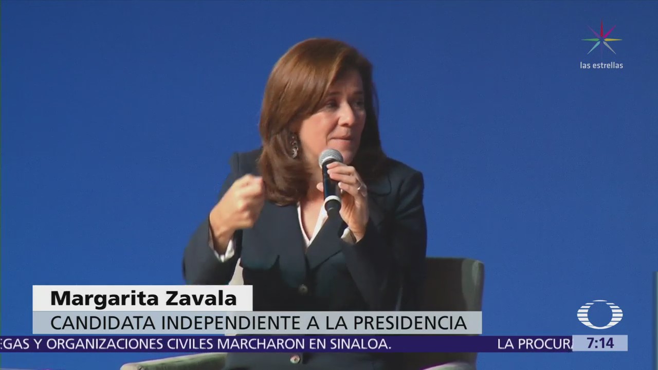 Margarita Zavala reitera críticas a la actual estrategia de seguridad