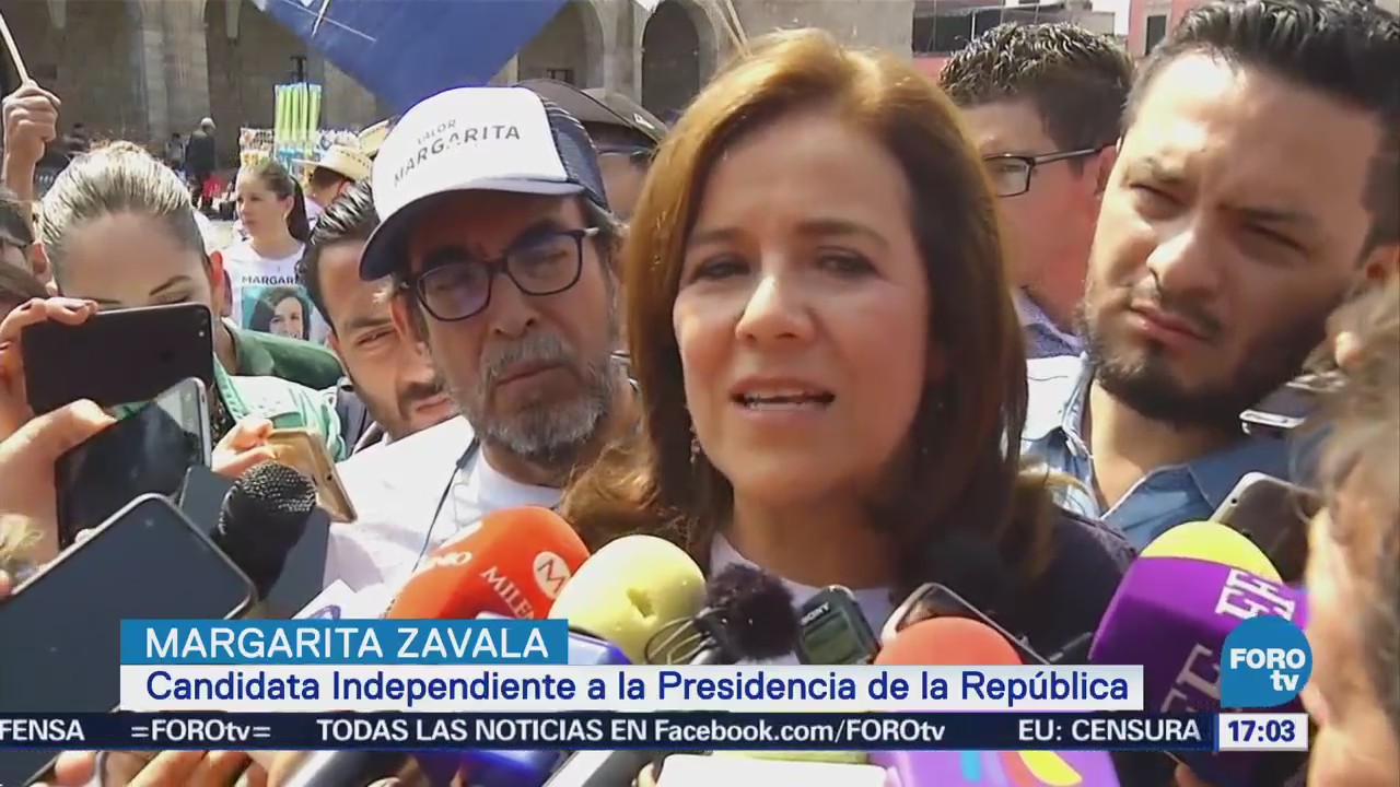 Margarita Zavala tuvo actividad de campaña en Morelia