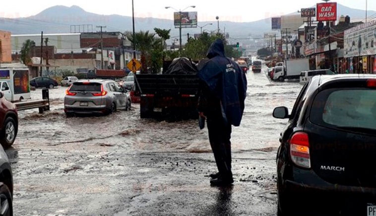 Lluvias intensas afectan el sur y oriente de Morelia