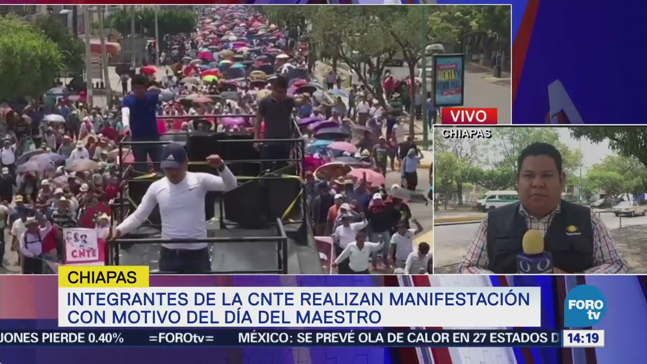 Integrantes CNTE marchan Chiapas