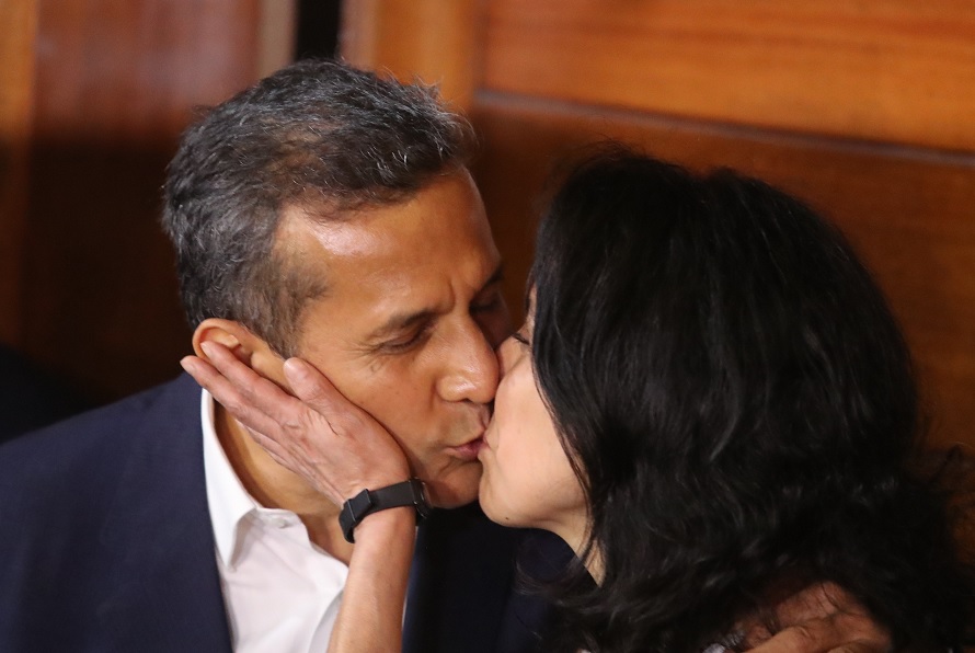 Foto: El expresidente peruano Ollanta Humala y su esposa, 30 de abril de 2018, Perú