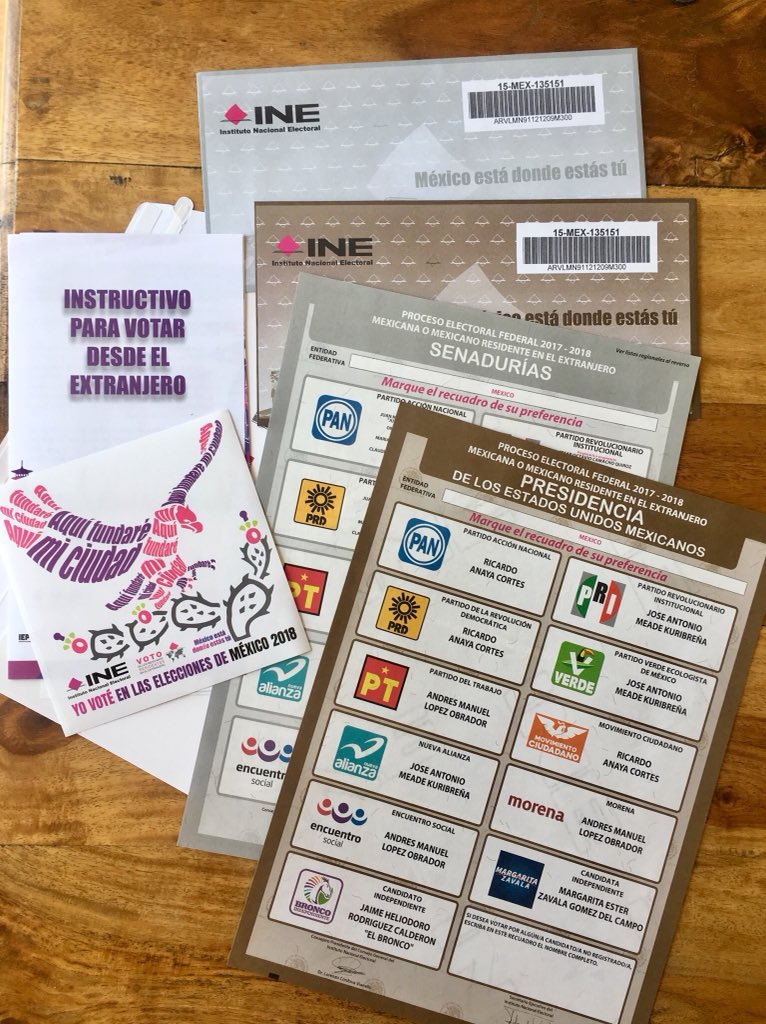 INE envía paquetes para que voten ciudadanos en extranjero
