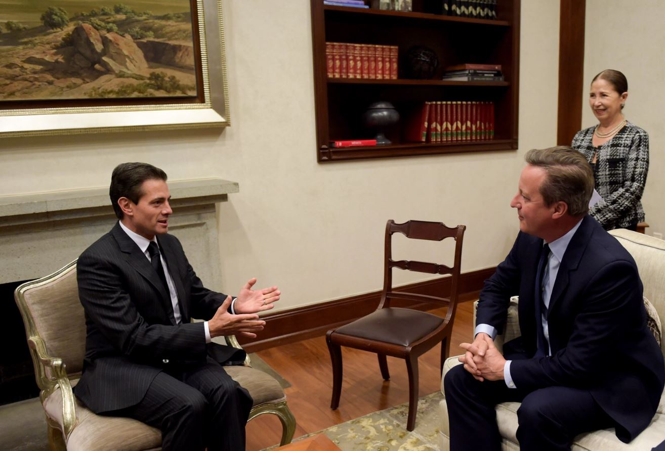 Peña Nieto sostiene reunión con David Cameron, exprimer ministro de Reino Unido