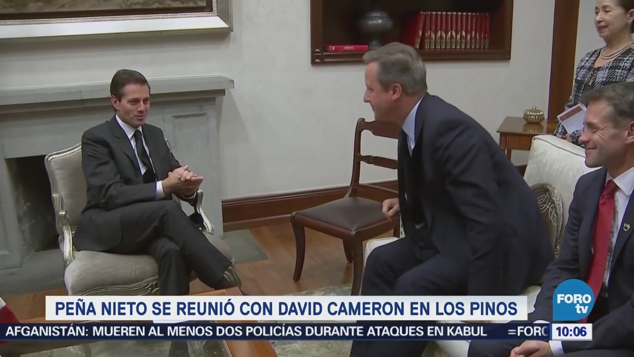 Peña Nieto se reúne con David Cameron, exprimer ministro de Reino Unido