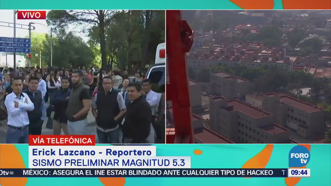 Personas permanecen en camellones de Paseo de la Reforma tras sismo