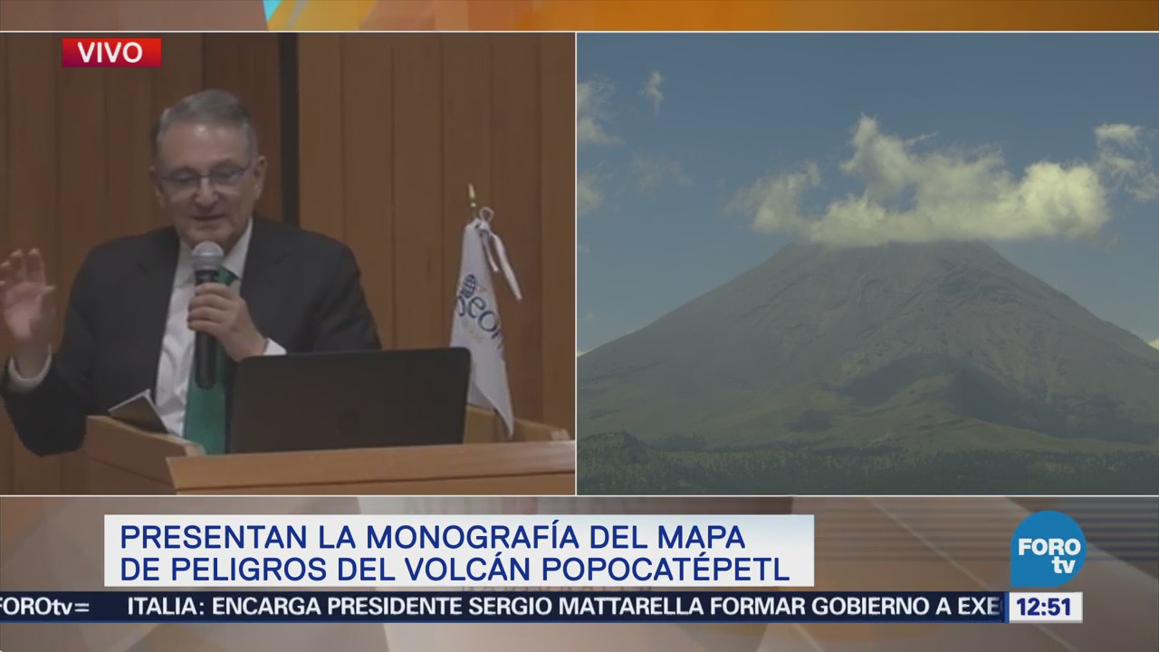 Presentan monografía del mapa de peligros del volcán Popocatépetl