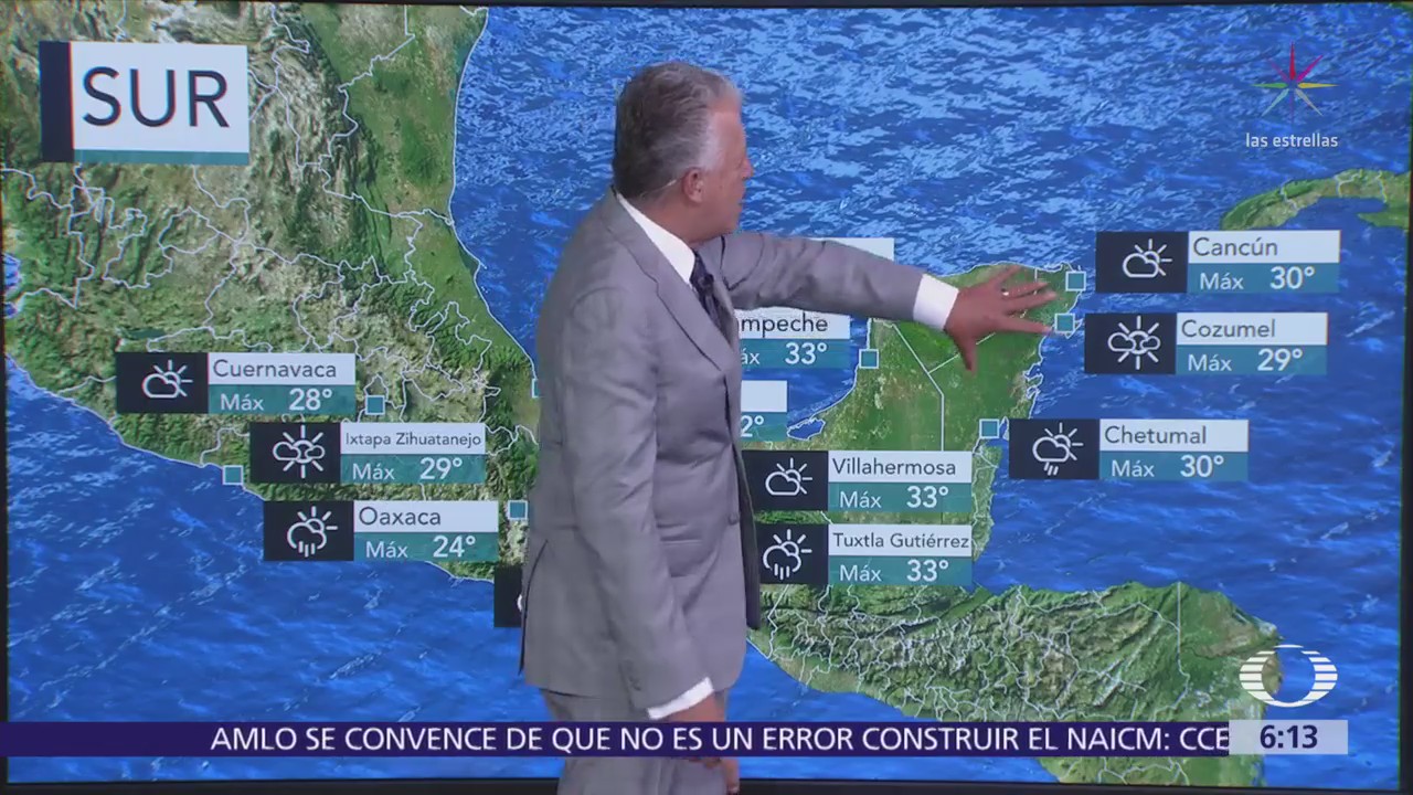 Prevén nublados con tormentas en occidente, centro y sur de México