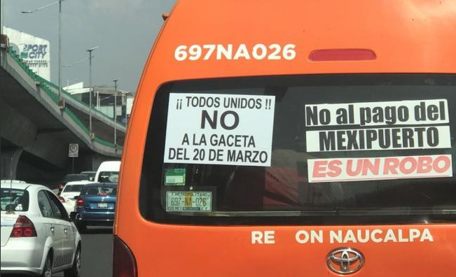 Transportistas del Estado de México llevan sus peticiones a Los Pinos