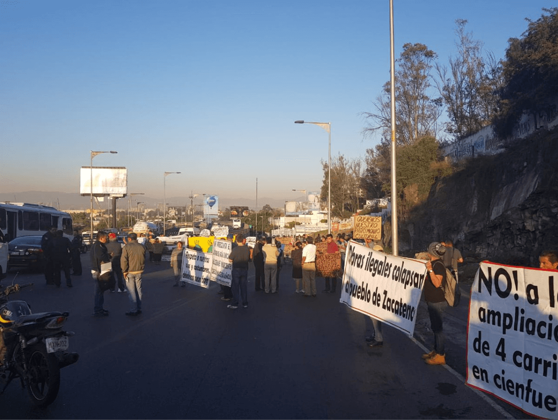 Vecinos de Zacatenco protestan por proyectos inmobiliarios