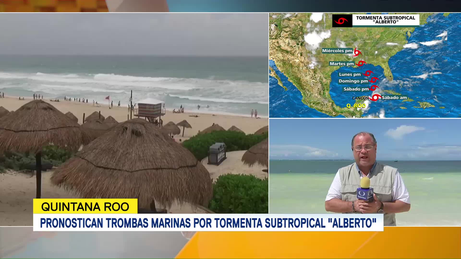 Quintana Roo Baja Alerta Tormenta Subtropical Alberto