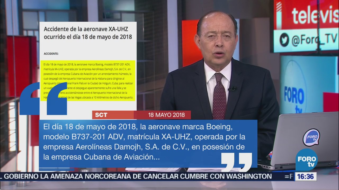 Sct Conocer Informe Provisional Accidente Aéreo Cuba