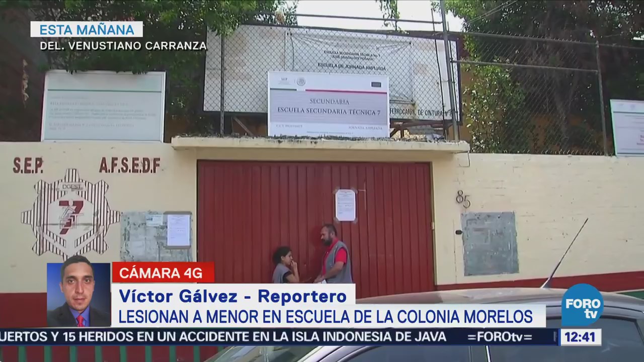 Reportan adolescente lesionado por navaja en secundaria de la delegación Venustiano Carranza
