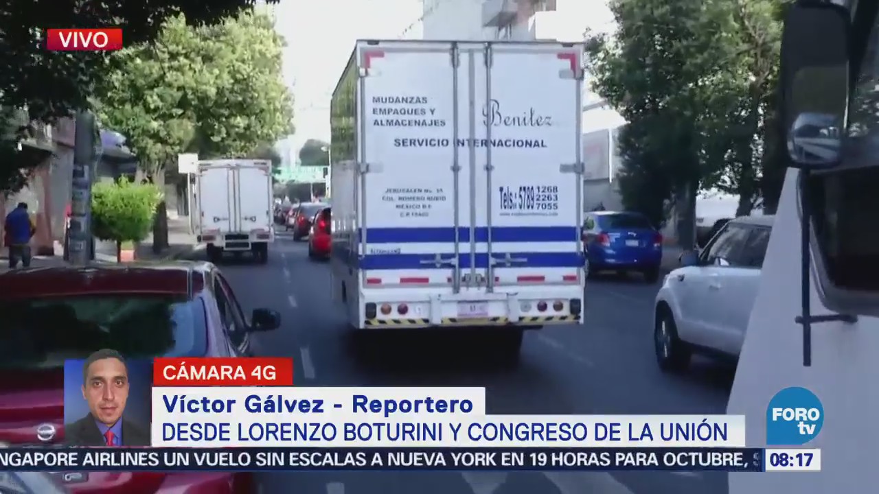 Reportan congestión vehicular en Lorenzo Boturini, CDMX