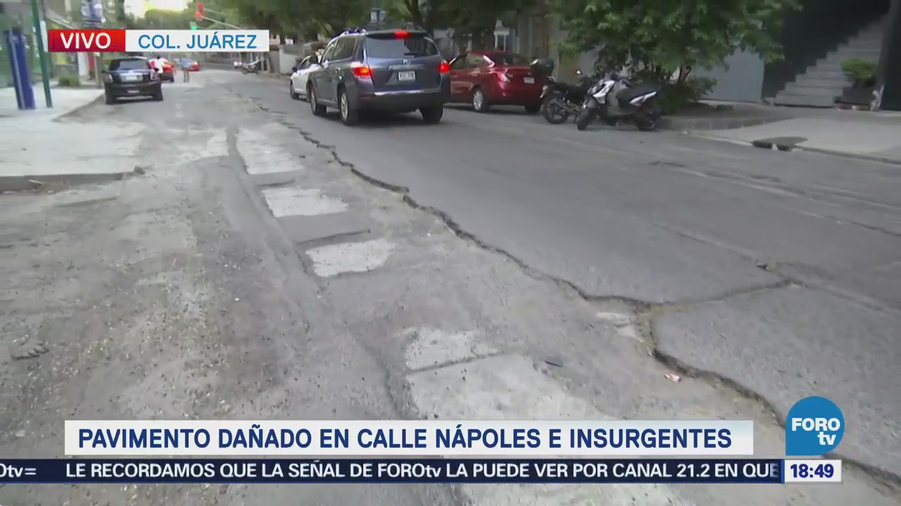 Reportan Pavimento Dañado Colonia Juárez