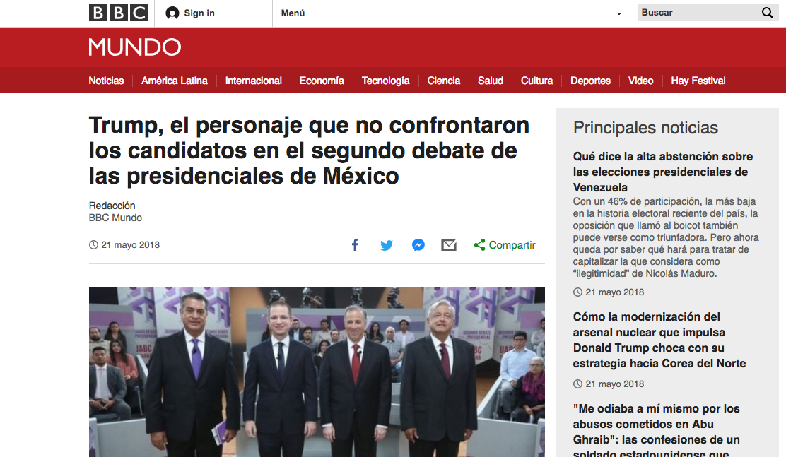 bbc-segundo-debate-presidencial-mexico-trump
