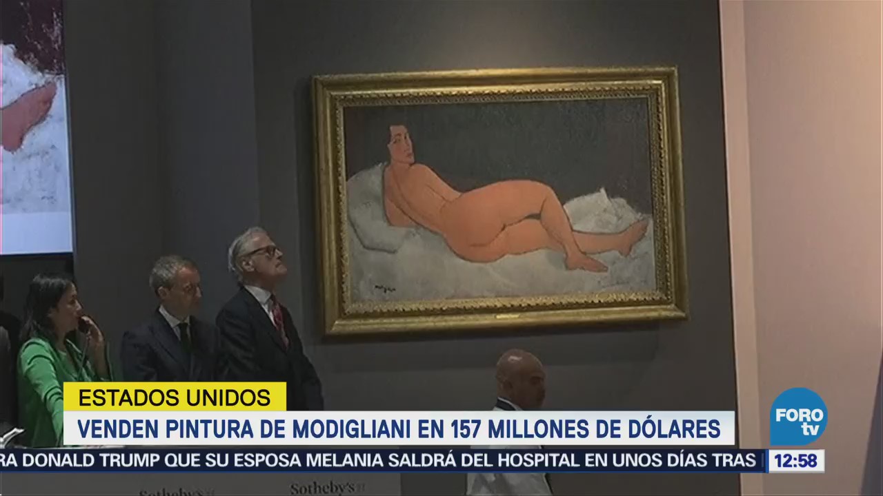 Subastan la pintura ‘Nu Couché’ de Modigliani en 157 mdd