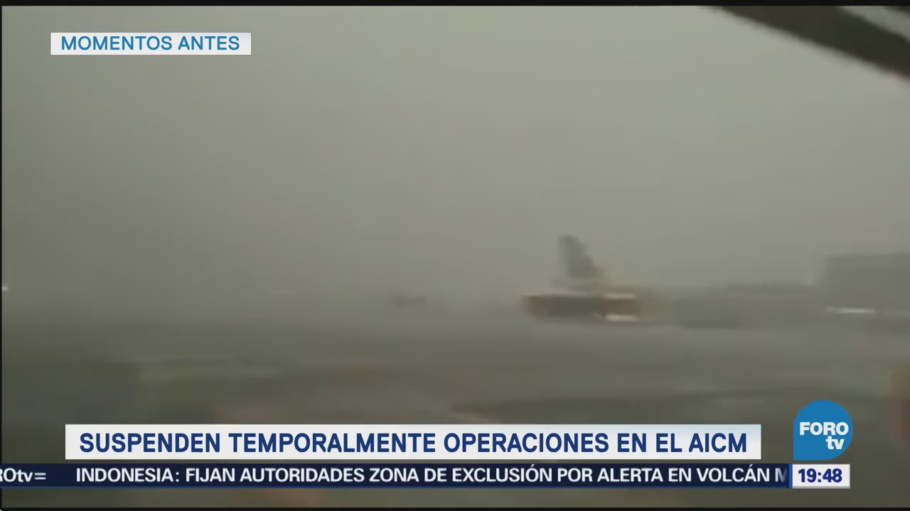 Suspenden Operación Aeropuerto Capitalino Tromba