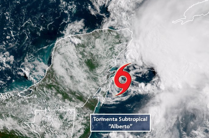 Se forma la tormenta Alberto, primera de la temporada en el Atlántico