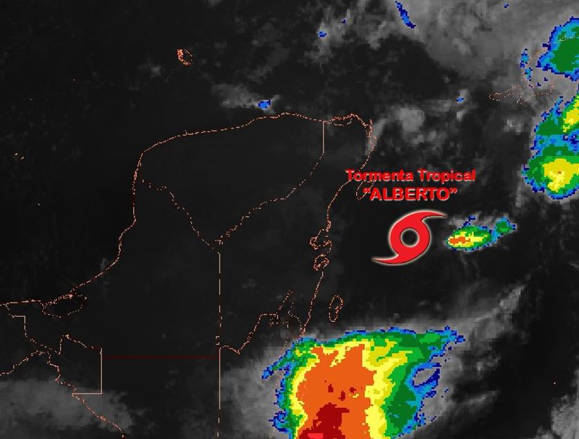 Tormenta tropical ‘Alberto’ se ubica frente a costas de Quintana Roo N+