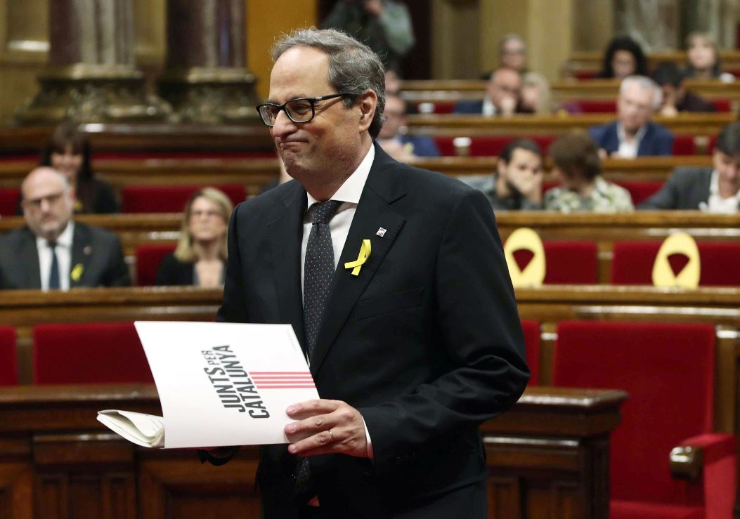 Eligen al independentista Joaquim Torra como presidente regional de Cataluña