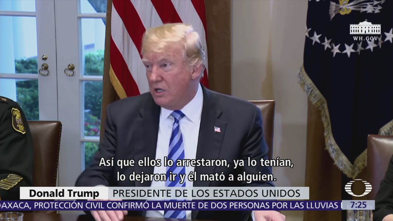 Trump arremete contra México y llama 'animales' a pandilleros que entran a EU