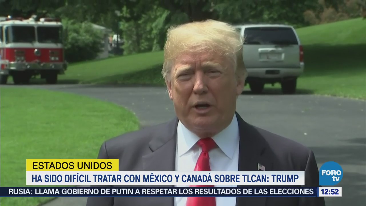 Trump: No estoy feliz con México y Canadá por TLCAN