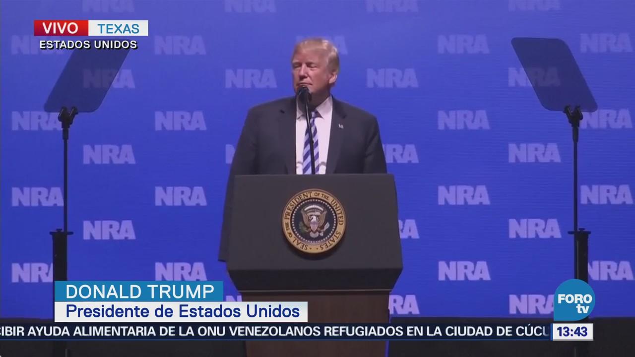 Trump Participa Convención Asociación Nacional Del Rifle
