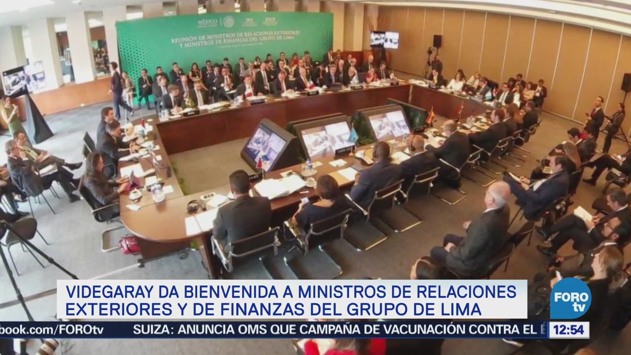 Videgaray recibe a ministros de Exteriores y de Finanzas del Grupo de Lima