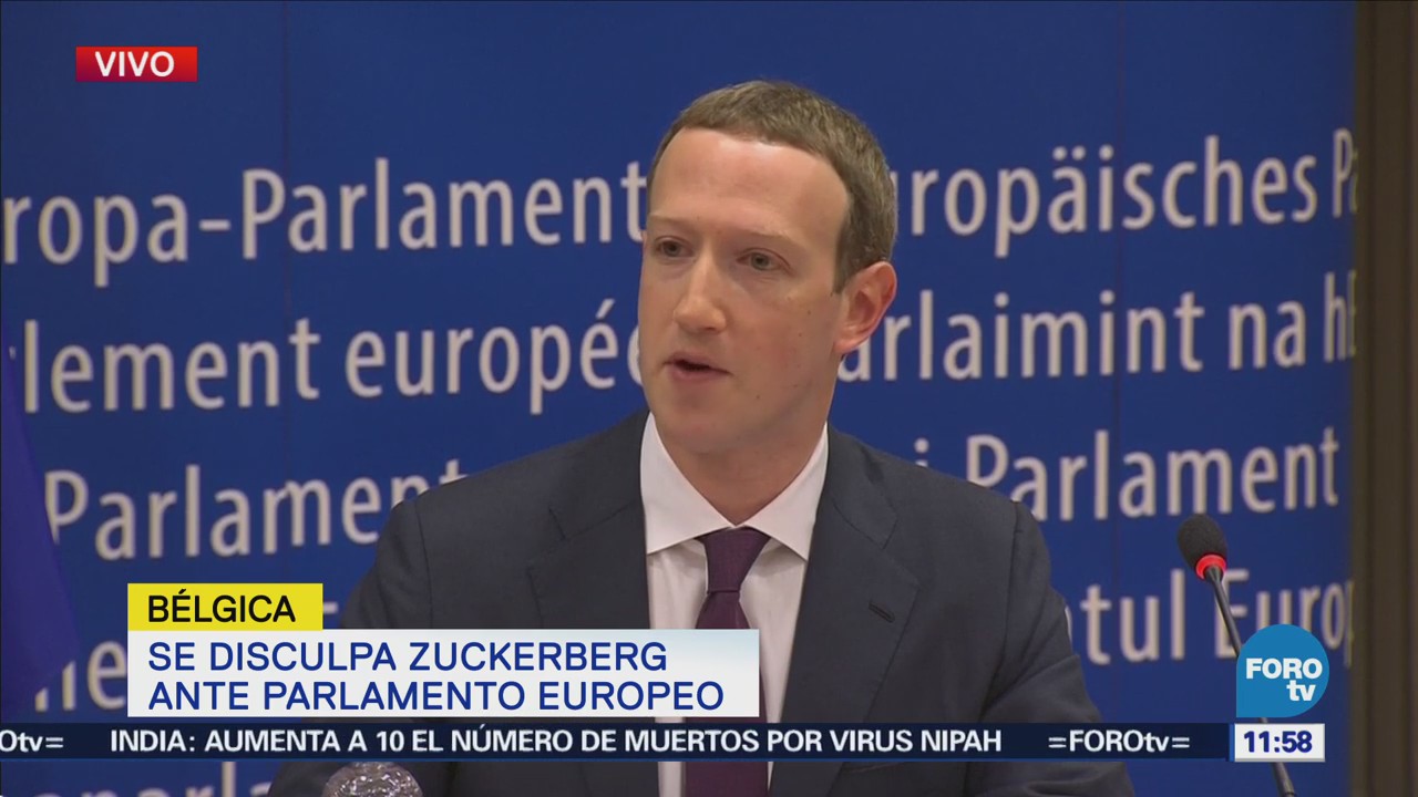 Zuckerberg comparece ante el Parlamento Europeo