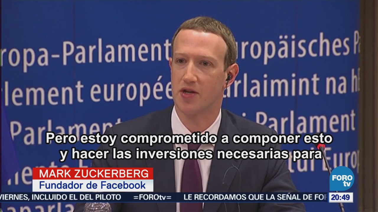 Zuckerberg se disculpa ante la Eurocámara