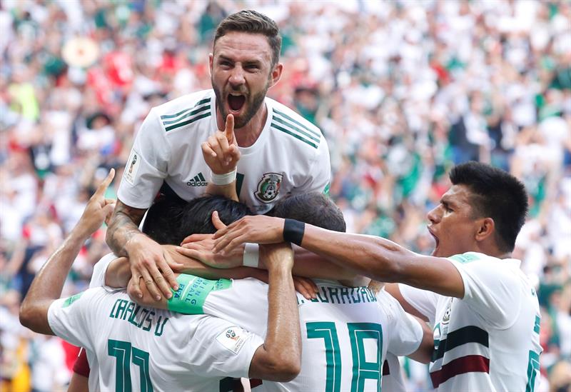 México vence 2-1 a Corea del Sur en el Mundial de Rusia