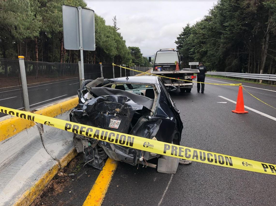 Muere conductor en accidente en la autopista México-Cuernavaca