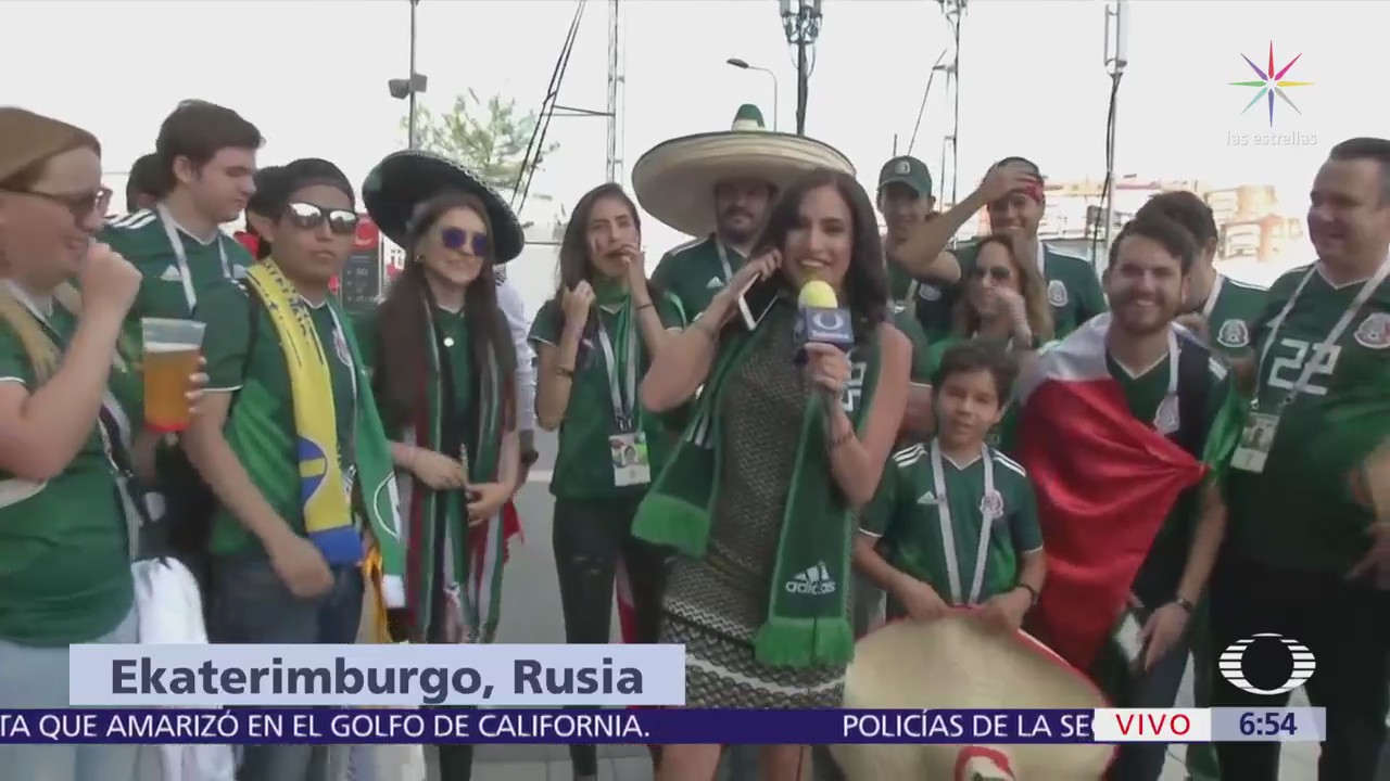 Aficionados se preparan para partido México vs Suecia en Ekaterimburgo