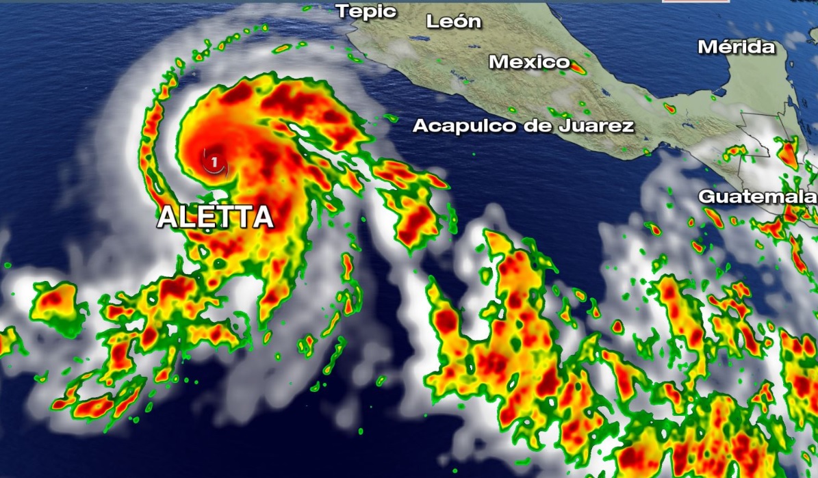 'Aletta' evoluciona a huracán, primero de la temporada en el Pacífico